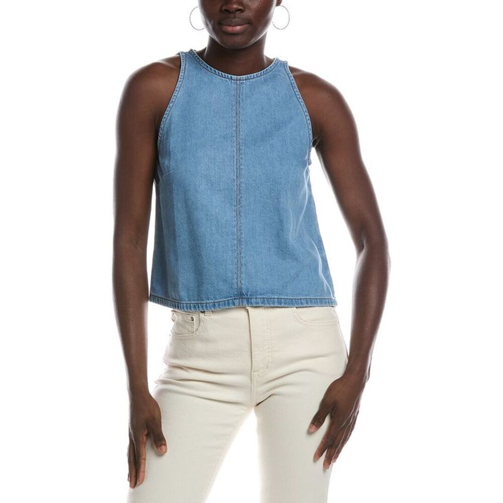Madewell Womens  Halter Shell Top, Blue